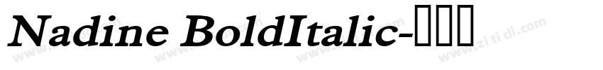 Nadine BoldItalic字体转换